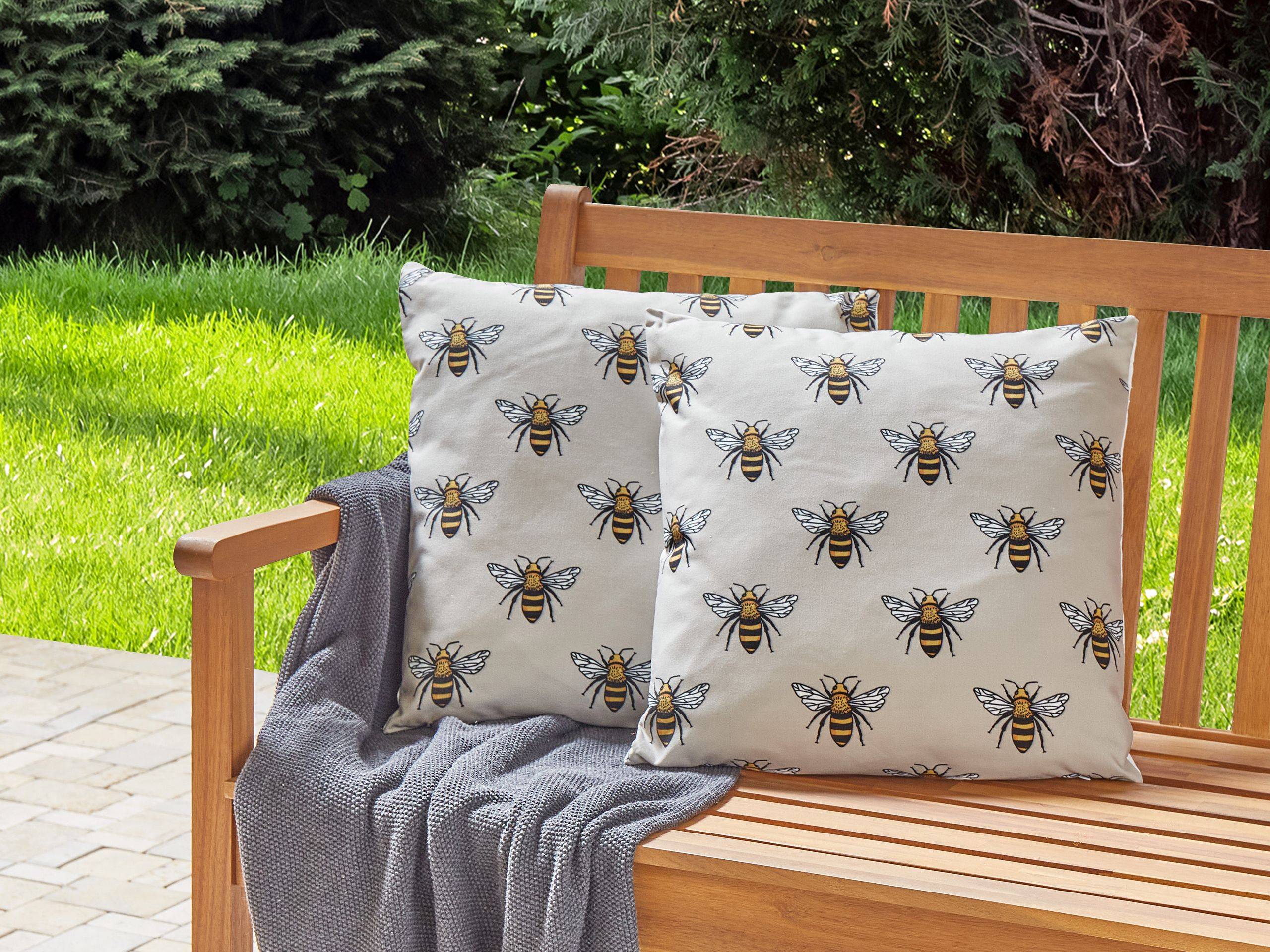 Beliani - Coussin d'extérieur Polyester Beige CANNETO - Beliani - Image 1