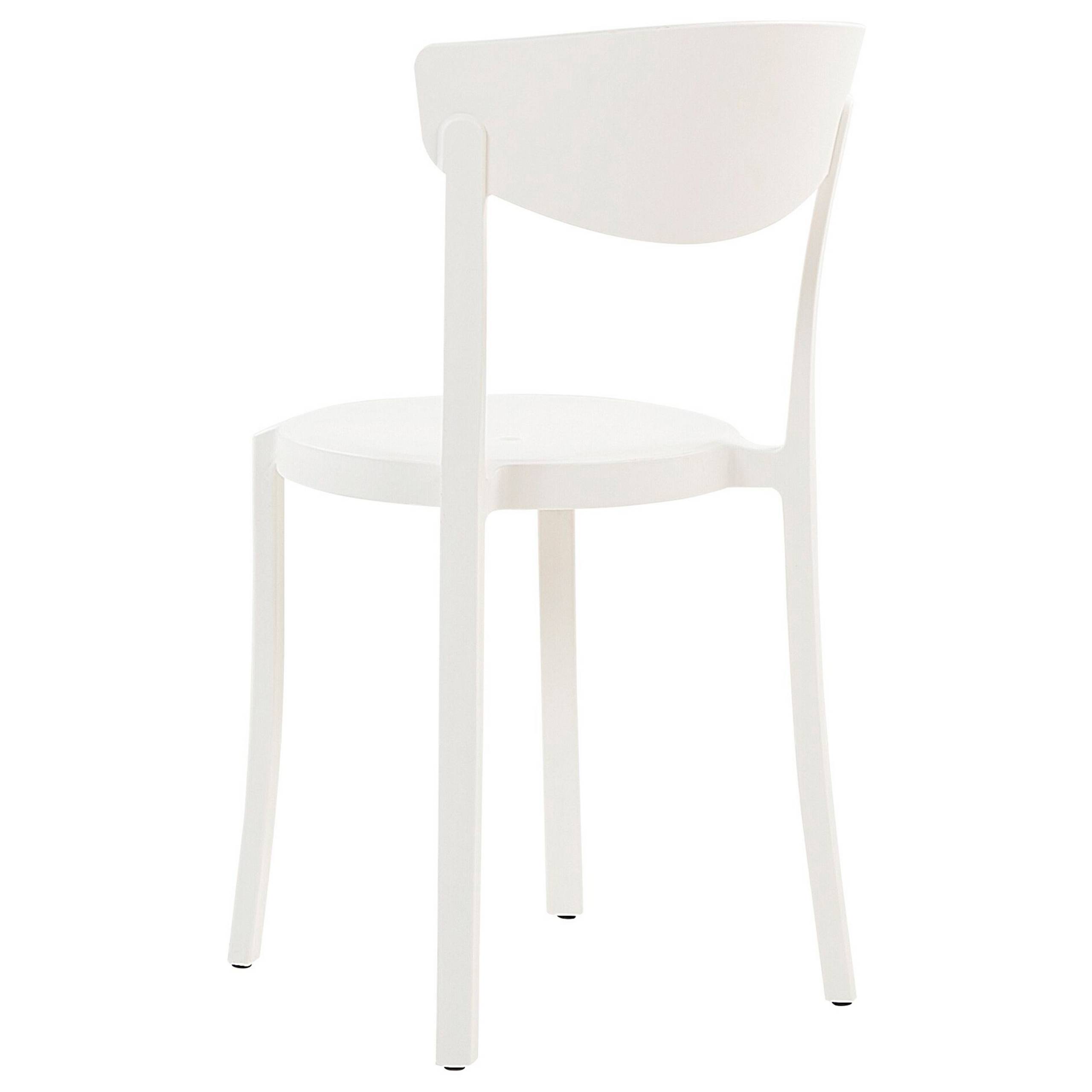 Beliani - Lot de 4 Chaises de Salle à Manger en Plastique Blanc Empilables et Légères pour Intérieur et Extérieur au Style Moderne et Scandianave Beliani - Image 6