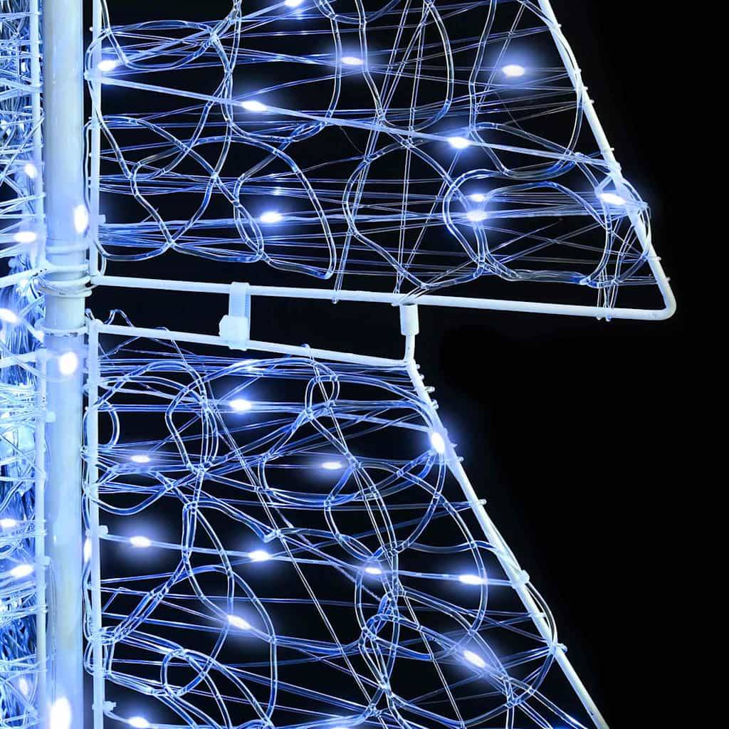 Sapin de Noël | Arbre de Noël avec 160 LED Blanc Froid 150 cm Acrylique Maison Chic - Image 7