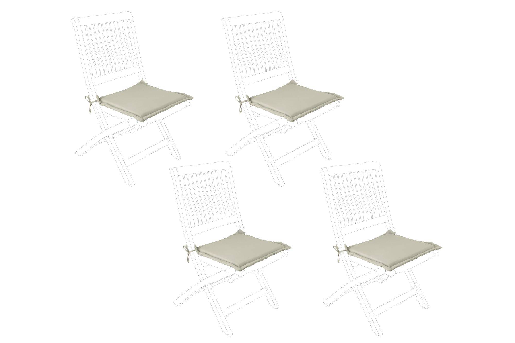 Autre - Coussins pour chaise de jardin pliante (lot de 4) - CANCALE - Image 1