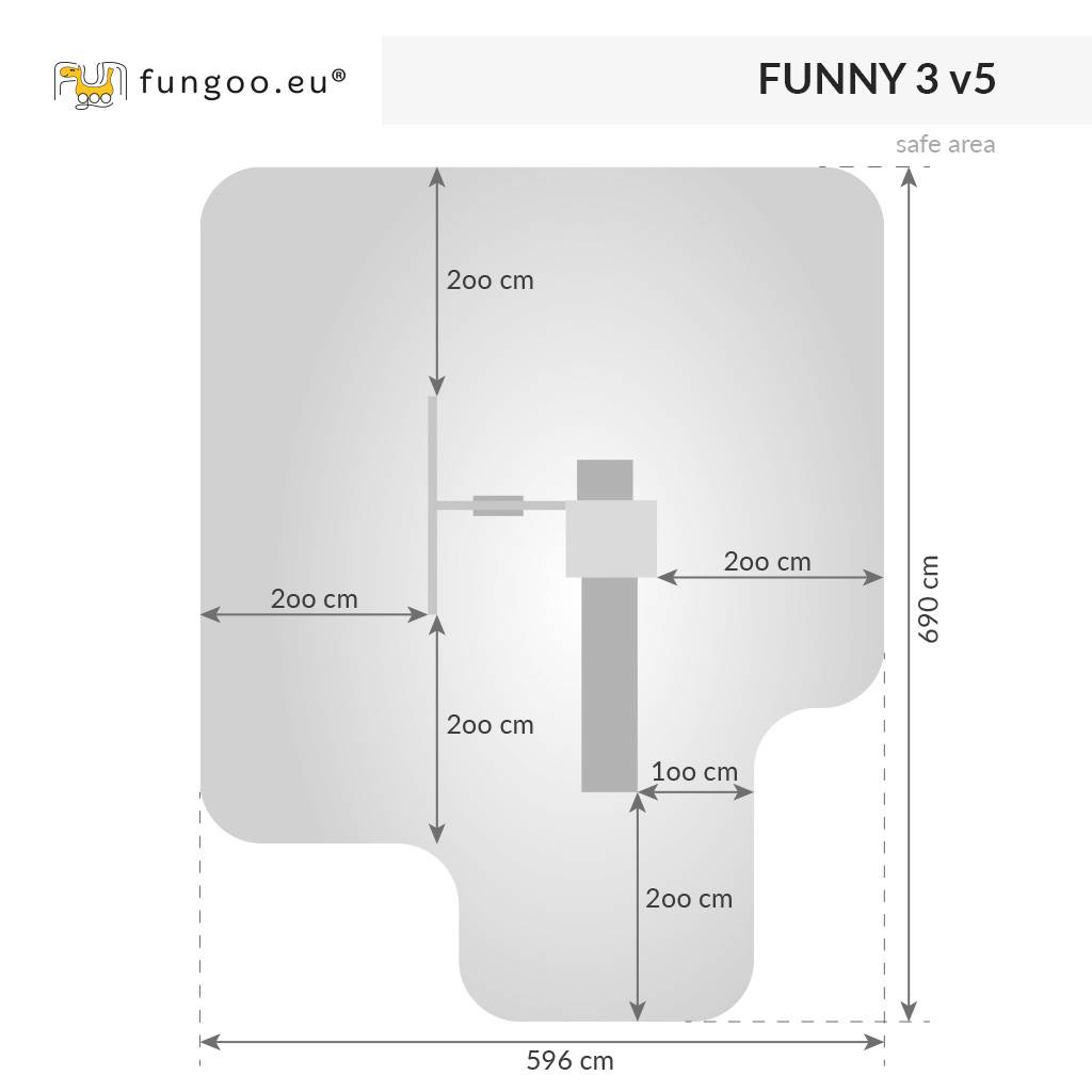 Fungoo - Aire de jeu d'extérieur FUNGOO FUNNY3 avec bac à sable et balançoire pour enfants - Image 5