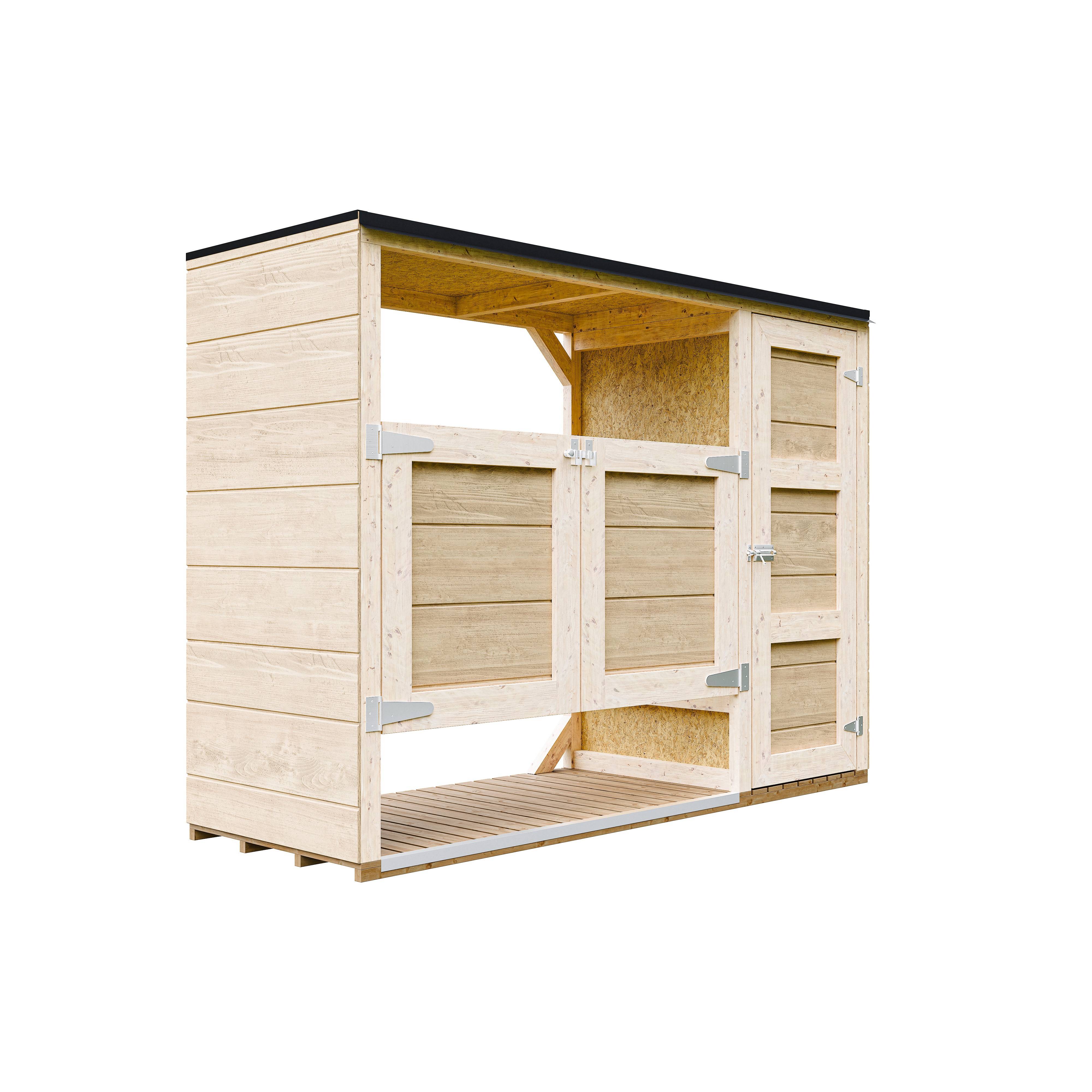 Timbela - Abri de jardin pour poubelles, Cache poubelle extérieur 1,62 m² / 2x240L - Timbela M981A - Image 2