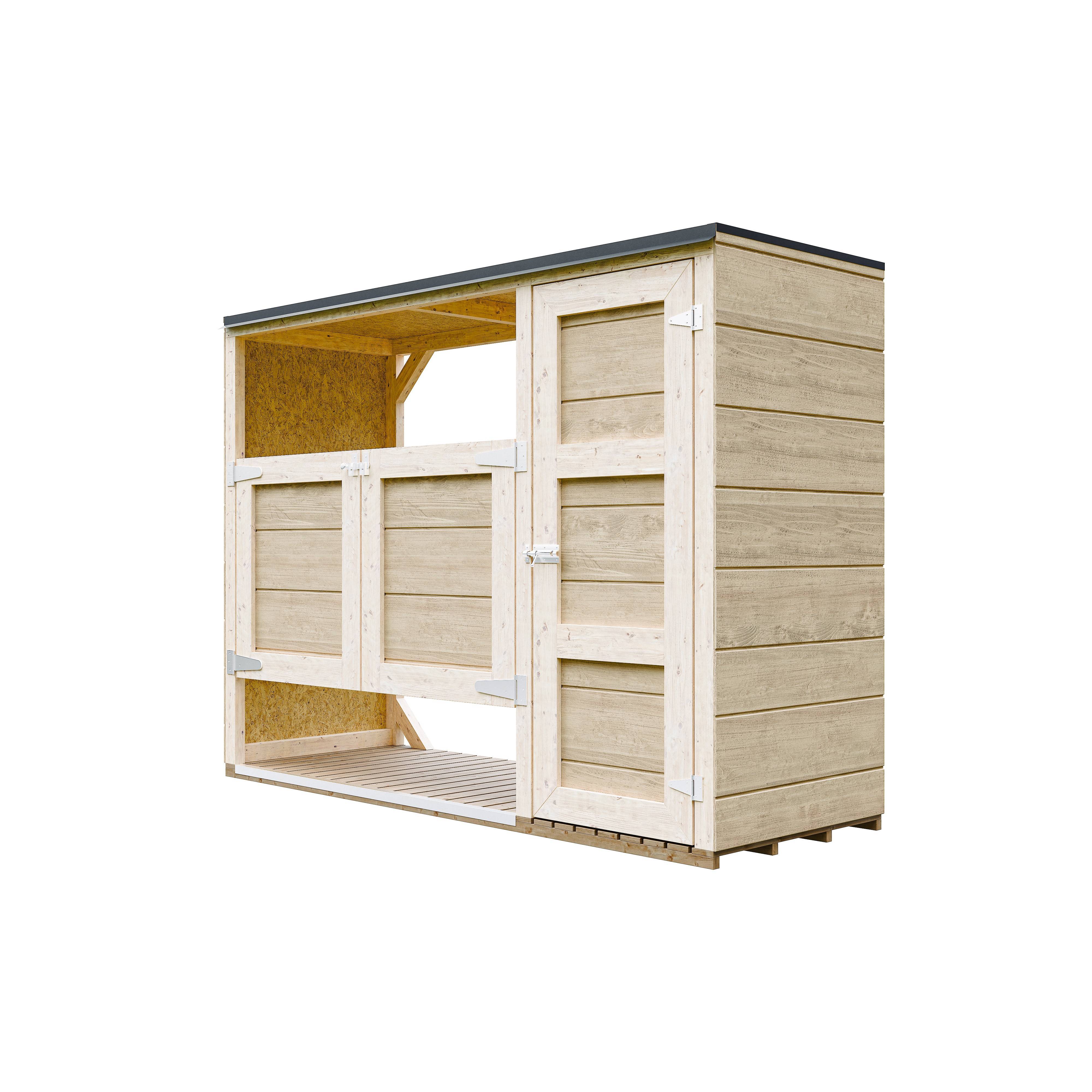 Timbela - Abri de jardin pour poubelles, Cache poubelle extérieur 1,62 m² / 2x240L - Timbela M981A - Image 3
