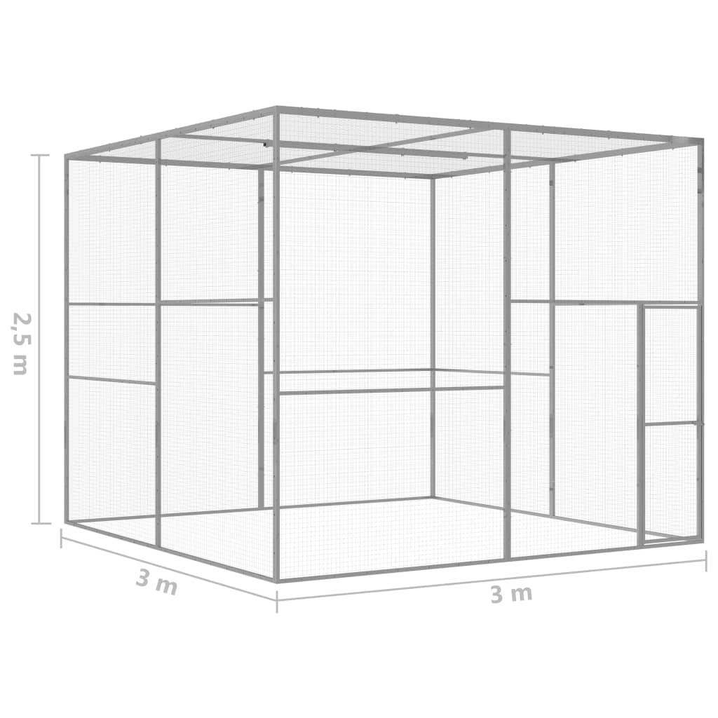 Cage pour chat - Cage extérieur/intérieur 3x3x2,5 m Acier galvanisé - Image 5