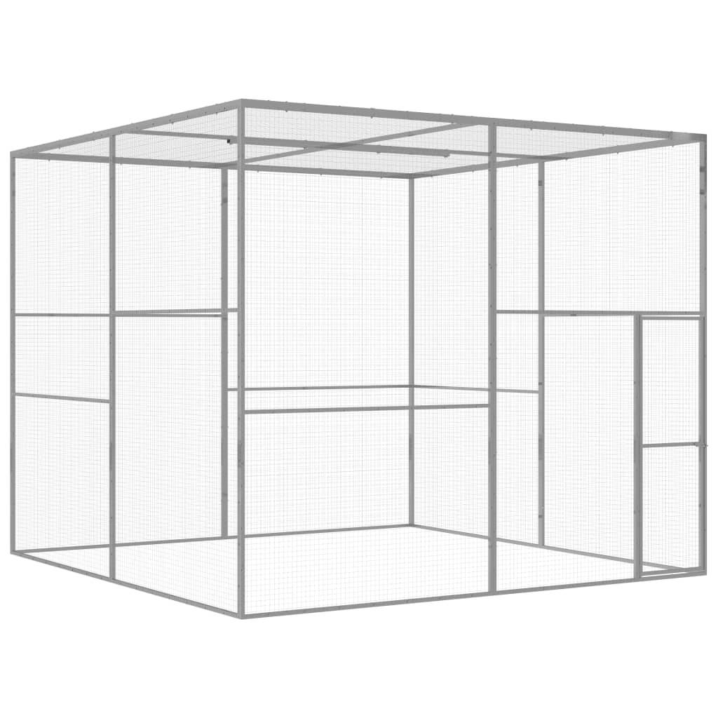 Cage pour chat - Cage extérieur/intérieur 3x3x2,5 m Acier galvanisé - Image 2
