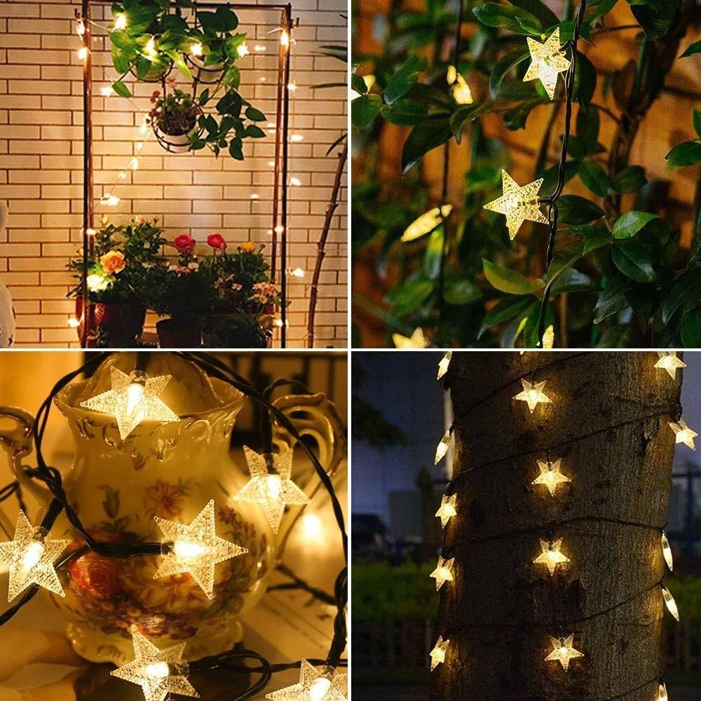 Guirlande Lumineuse LED Rideau Blanc Chaud – Extérieur Jardin – Multicolore
