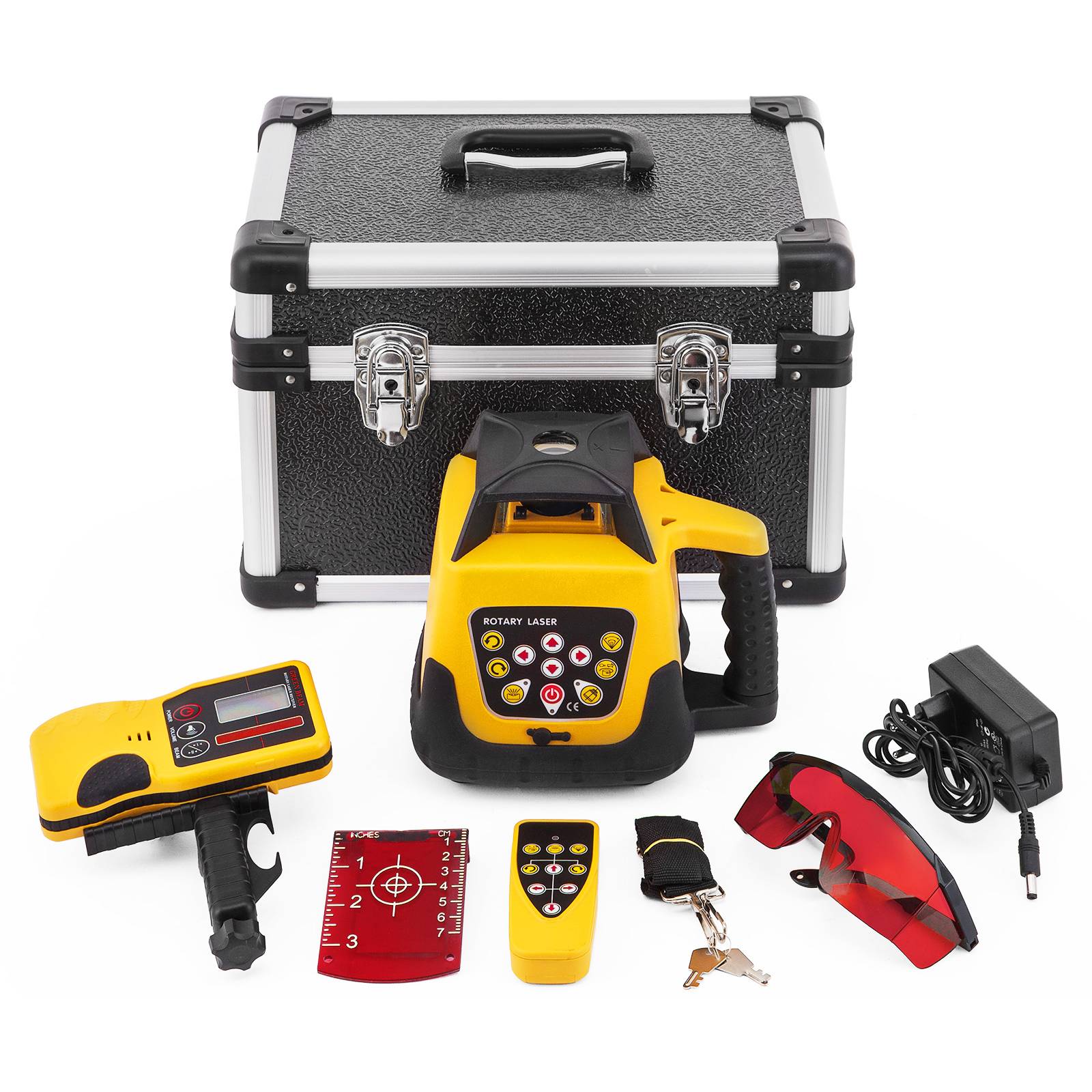 Vevor - VEVOR Niveau Laser Rotatif Rouge Portée de 100m Imperméable Eau Extérieur 360° - Image 8