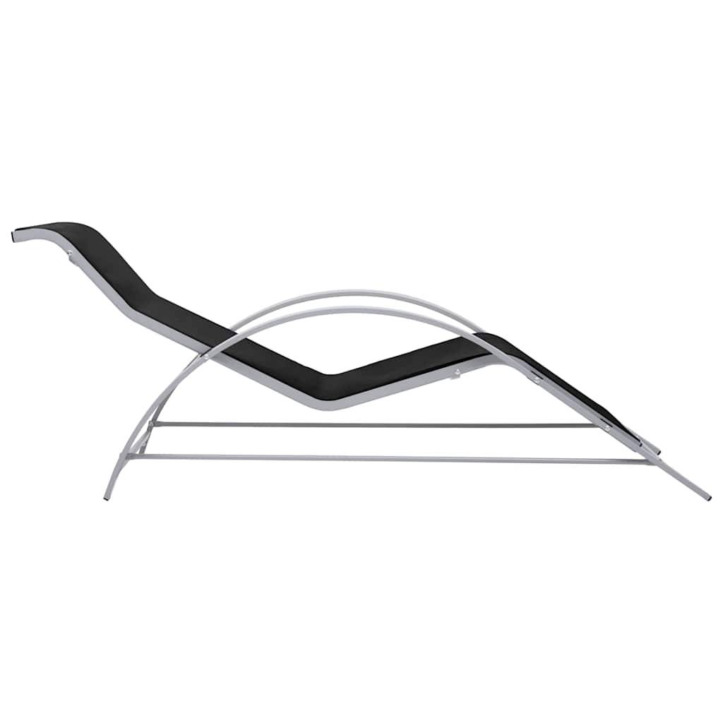 Vidaxl - Chaises longues lot de 2 avec table aluminium noir vidaXL 310534 - Image 9