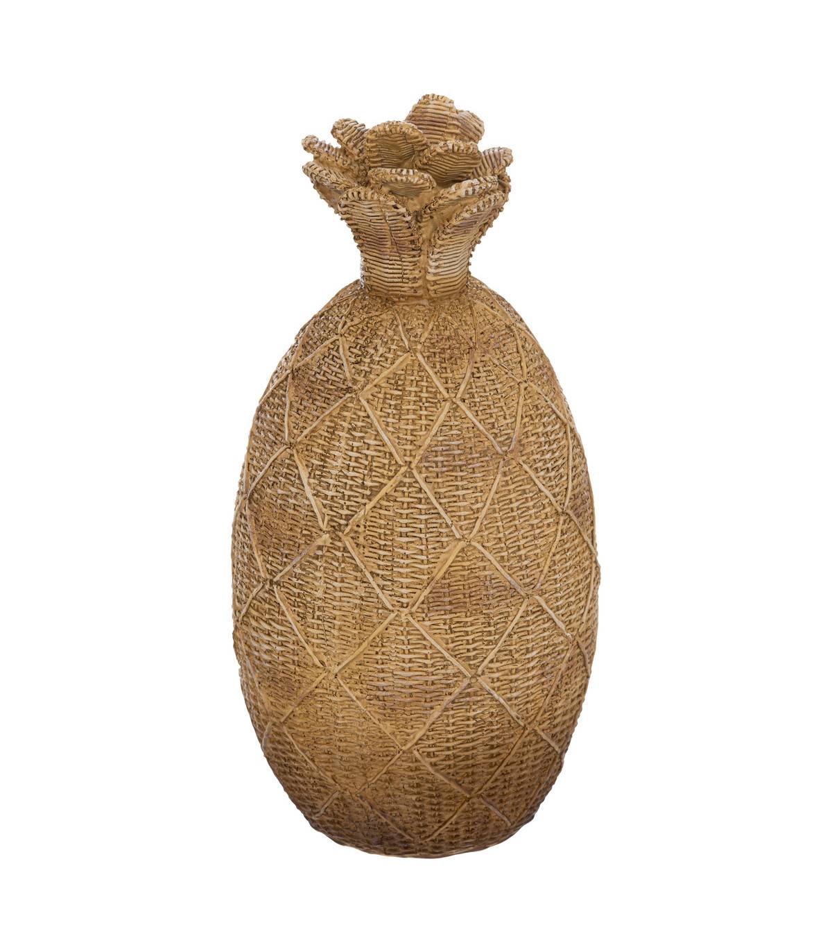 Ananas déco en résine D 14,5 x H 28 cm - Image 1