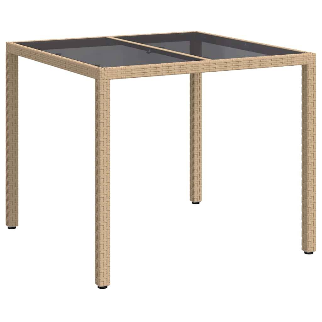 PANGIVO - Table de jardin polyrotin beige 90 x 90 x 75 cm - PANGIVO - Image 2