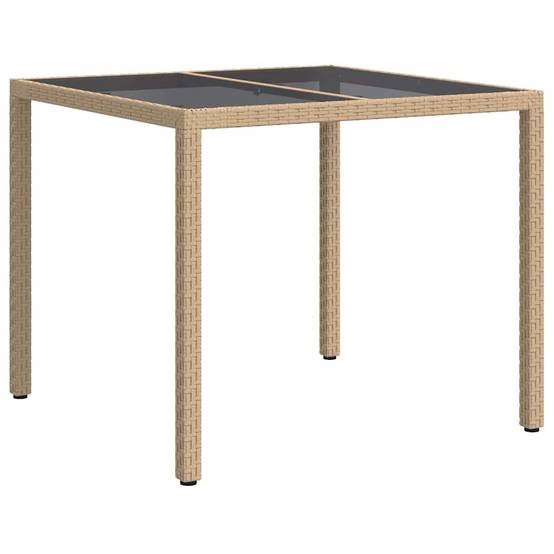 PANGIVO - Table de jardin polyrotin beige 90 x 90 x 75 cm - PANGIVO - Image 5