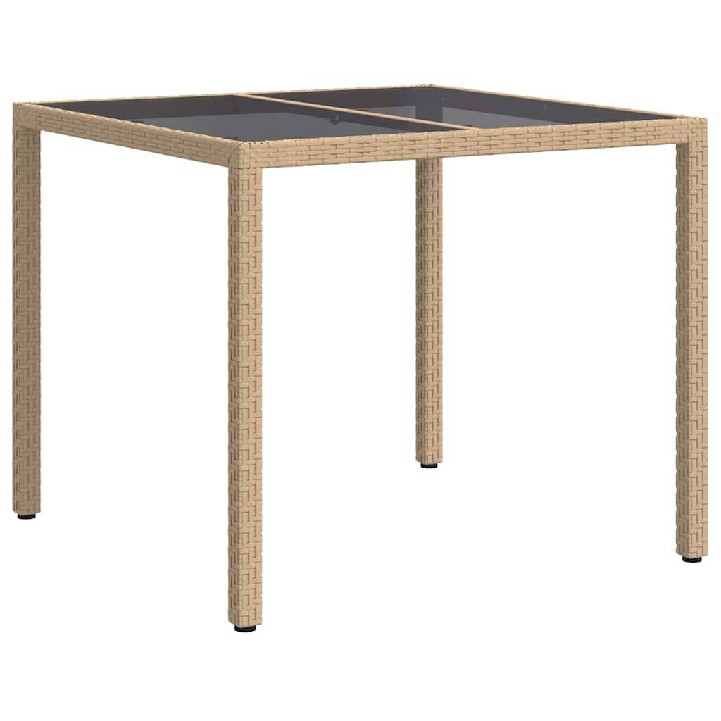 PANGIVO - Table de jardin polyrotin beige 90 x 90 x 75 cm - PANGIVO - Image 5