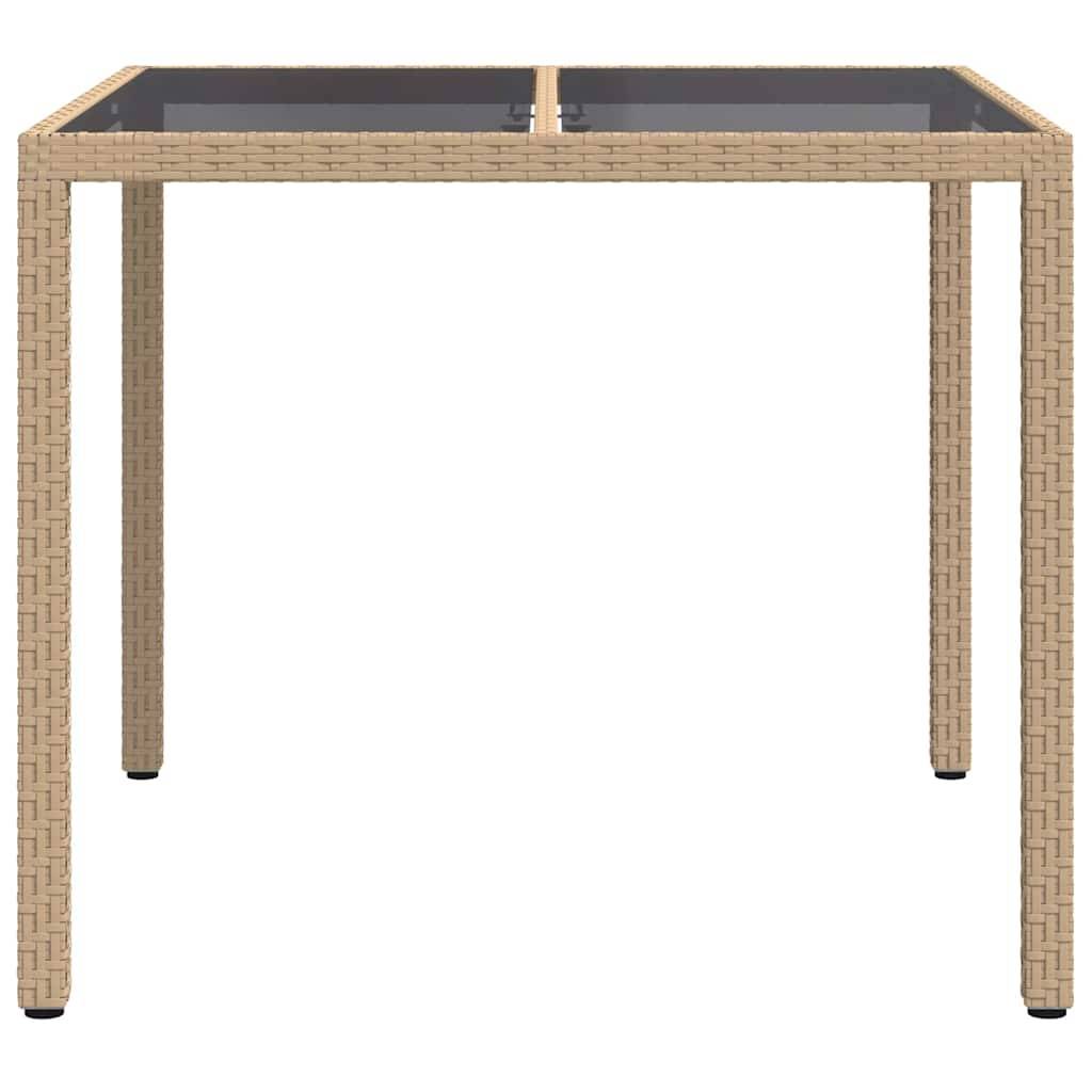 PANGIVO - Table de jardin polyrotin beige 90 x 90 x 75 cm - PANGIVO - Image 3