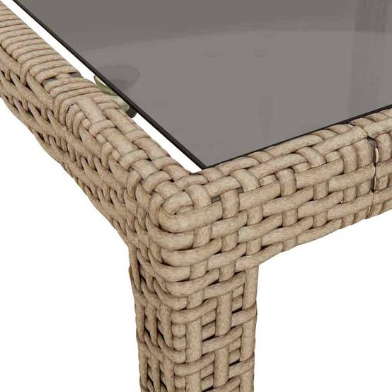 PANGIVO - Table de jardin polyrotin beige 90 x 90 x 75 cm - PANGIVO - Image 6