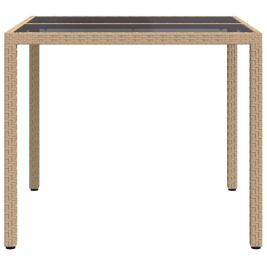 PANGIVO - Table de jardin polyrotin beige 90 x 90 x 75 cm - PANGIVO - Image 4