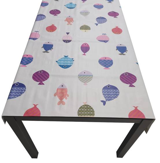 Nappe Composition PVC Base Polyester Anti-taches Poisson Taille 140X160 CM - Image 2