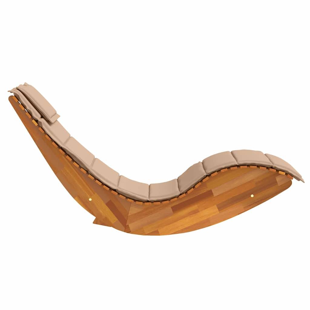 PANGIVO - Transat bois acacia marron 60 x 154 x 74 cm avec coussin, Poids :30.6kg - PANGIVO - Image 6