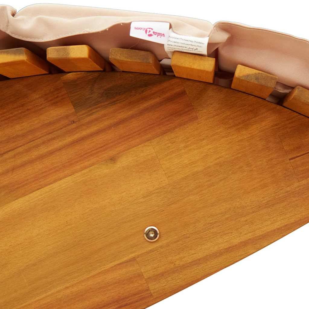 PANGIVO - Transat bois acacia marron 60 x 154 x 74 cm avec coussin, Poids :30.6kg - PANGIVO - Image 8