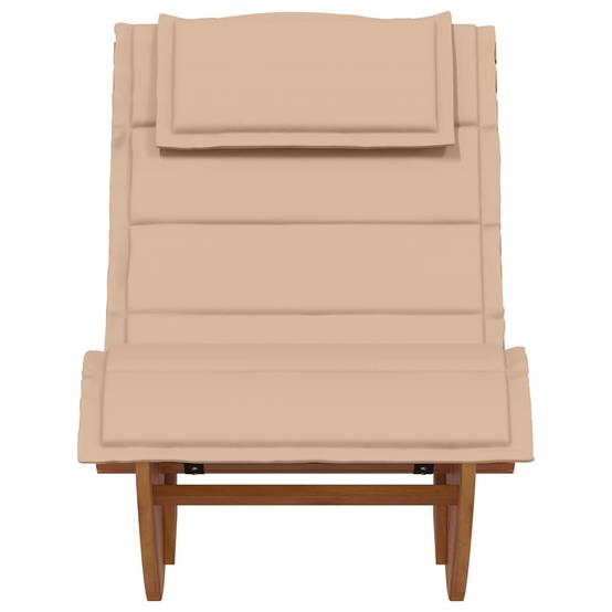 PANGIVO - Transat bois acacia marron 60 x 154 x 74 cm avec coussin, Poids :30.6kg - PANGIVO - Image 5