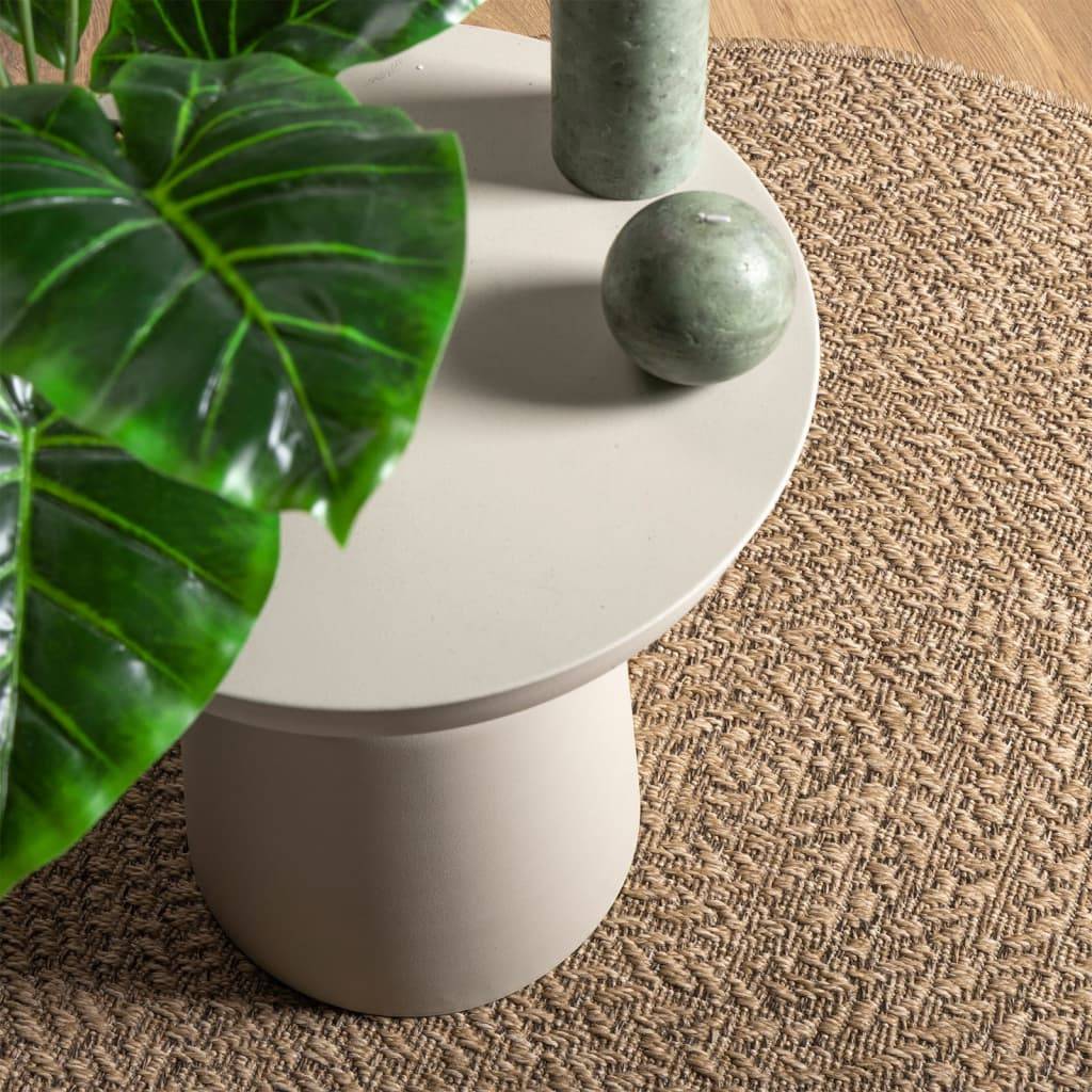 Tapis Rond Extérieur en Polypropylène Aspect Jute Naturel pour Terrasse et Jardin Brun 120 cm – ComfortXL Outdoor Living - Image 2