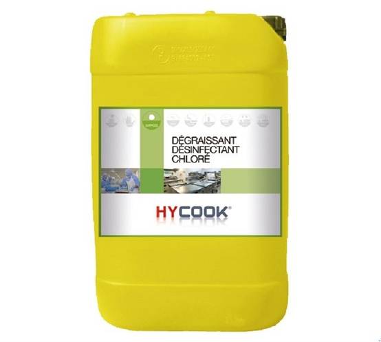 2 en 1 Dégraissant Désinfectant Chlore Bidon de 22L - Lot de 3 - Hypred Groupe Kersia