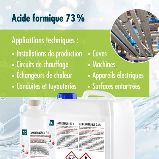 Acide formique 73 % Höfer Chemie® de qualité technique en bouteille de 1 L x 1 - Image 2