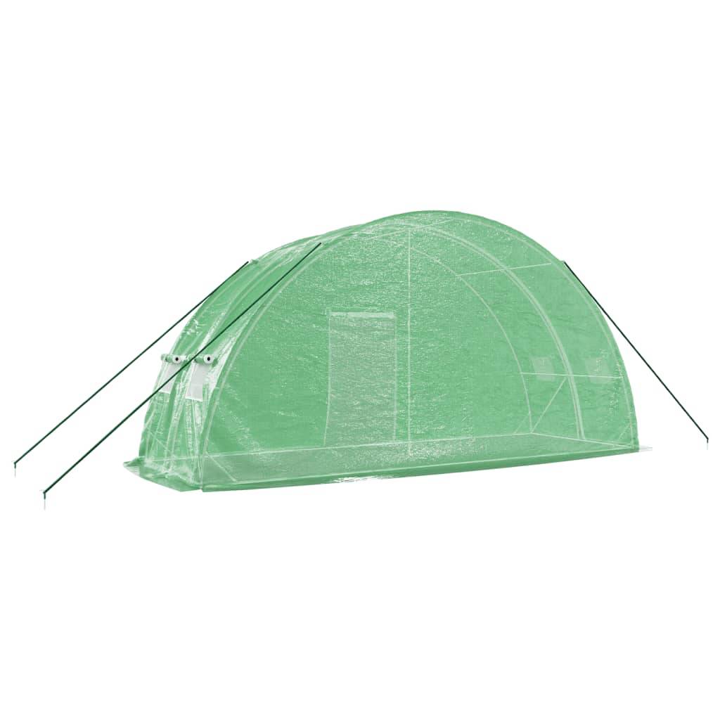 Serre de jardin 12m² - Serre de culture avec cadre en acier vert 6x2x2,85 m MAISON CHIC - Image 6