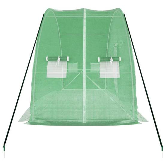 Serre de jardin 12m² - Serre de culture avec cadre en acier vert 6x2x2,85 m MAISON CHIC - Image 5