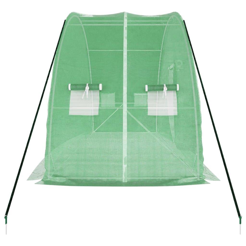 Serre de jardin 12m² - Serre de culture avec cadre en acier vert 6x2x2,85 m MAISON CHIC - Image 5