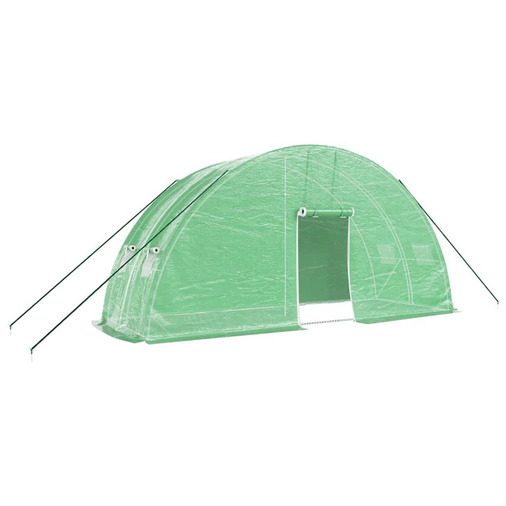 Serre de jardin 12m² - Serre de culture avec cadre en acier vert 6x2x2,85 m MAISON CHIC