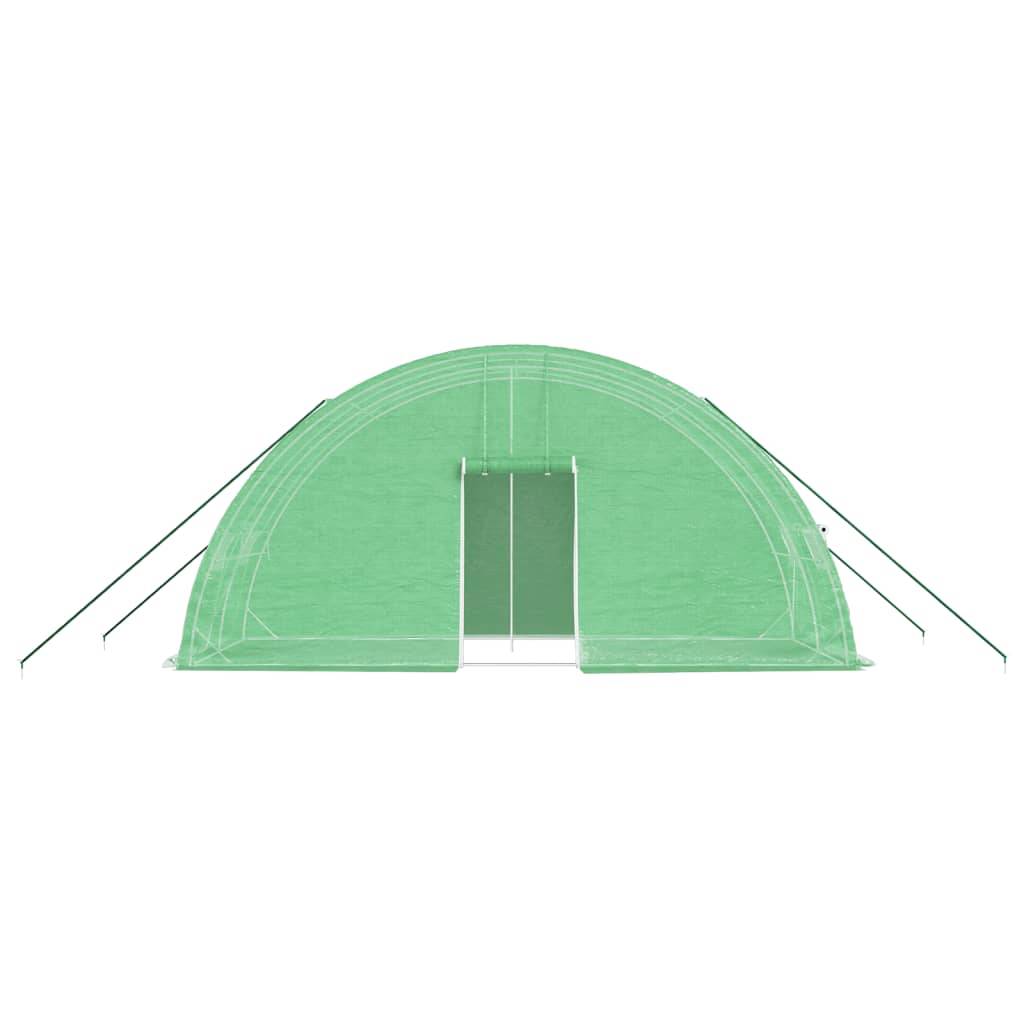 Serre de jardin 12m² - Serre de culture avec cadre en acier vert 6x2x2,85 m MAISON CHIC - Image 4