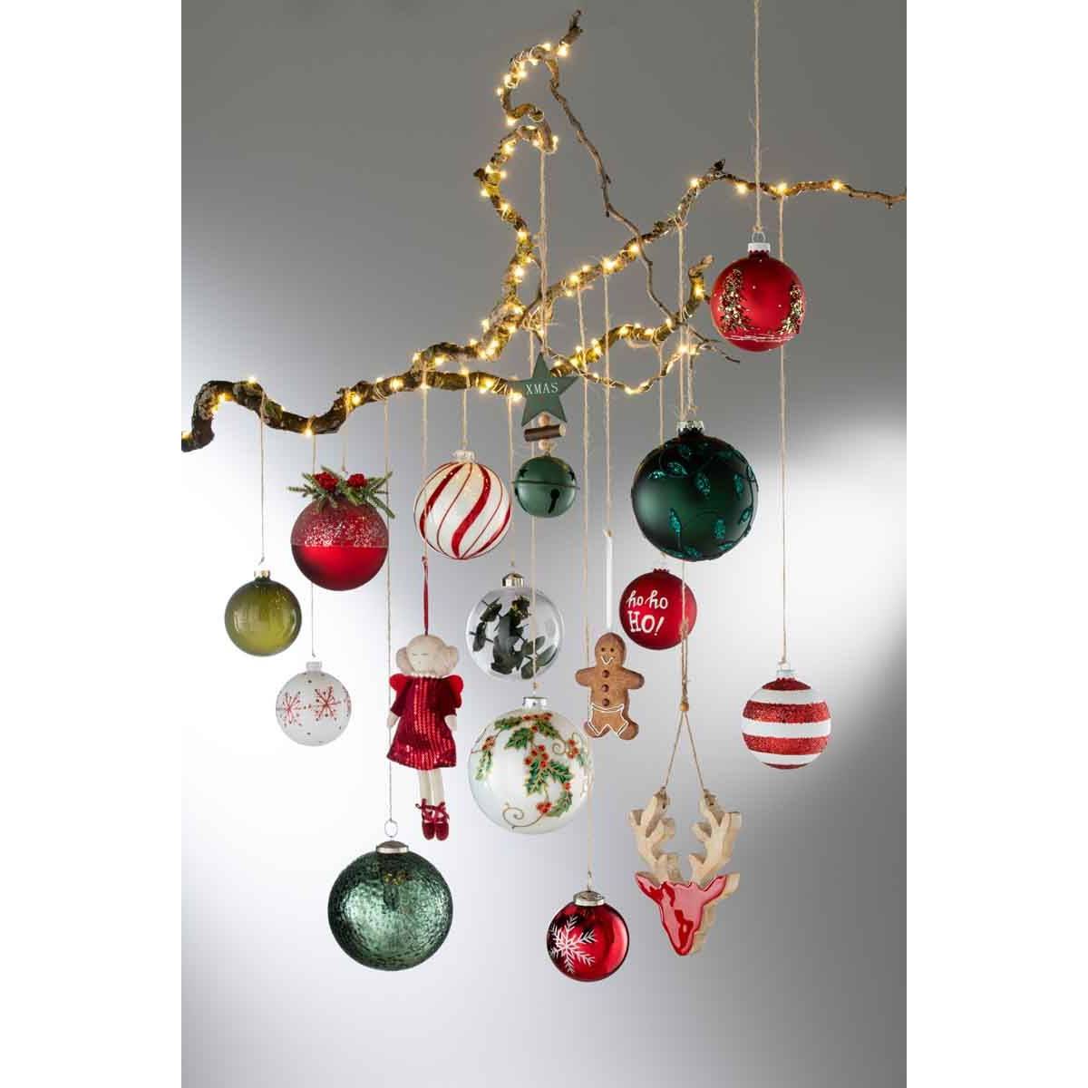 Lot de 8 Boules de Noël "Xmas" 8cm Vert - Image 2