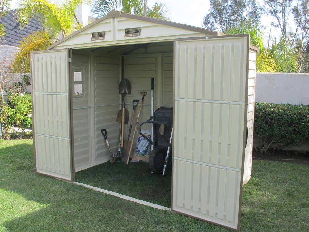 Duramax - Abri PVC Woodstyle PREMIUM - 4,13m² - Kit fondation + 1 fenêtre - Beige - Duramax - Image 3