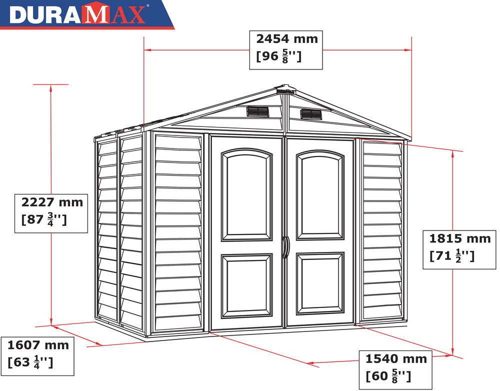 Duramax - Abri PVC Woodstyle PREMIUM - 4,13m² - Kit fondation + 1 fenêtre - Beige - Duramax - Image 6