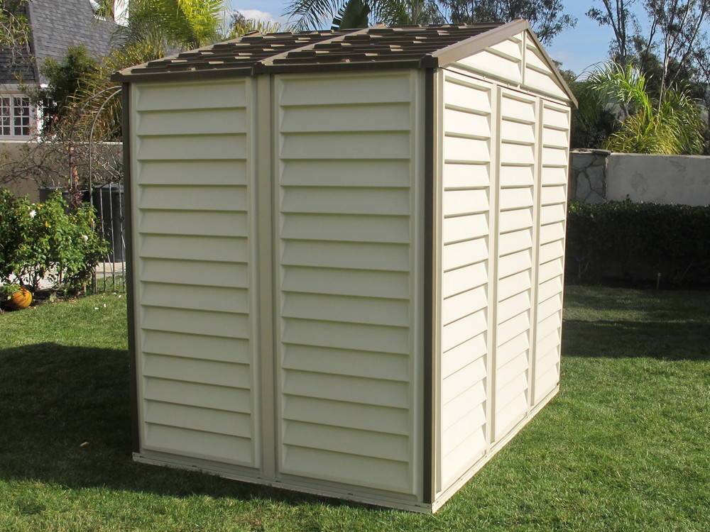 Duramax - Abri PVC Woodstyle PREMIUM - 4,13m² - Kit fondation + 1 fenêtre - Beige - Duramax - Image 5