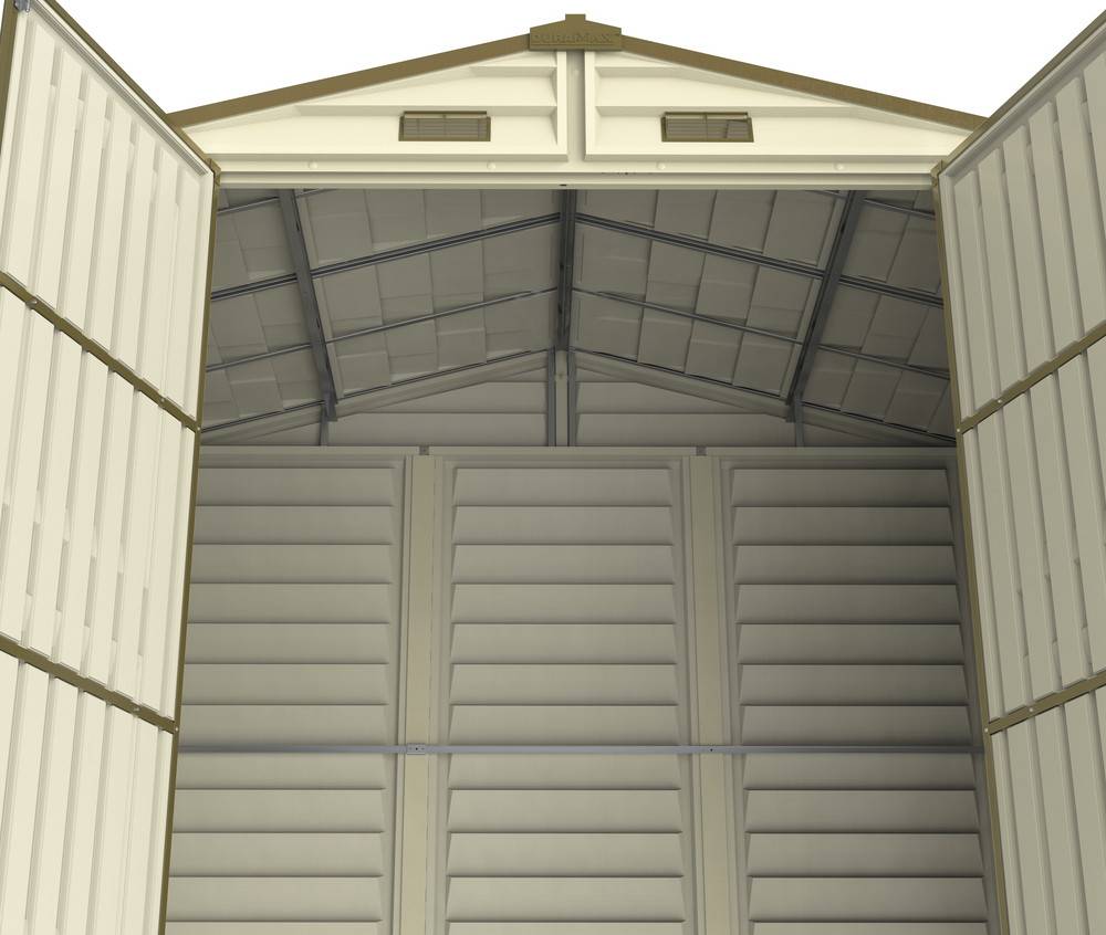 Duramax - Abri PVC Woodstyle PREMIUM - 4,13m² - Kit fondation + 1 fenêtre - Beige - Duramax - Image 2