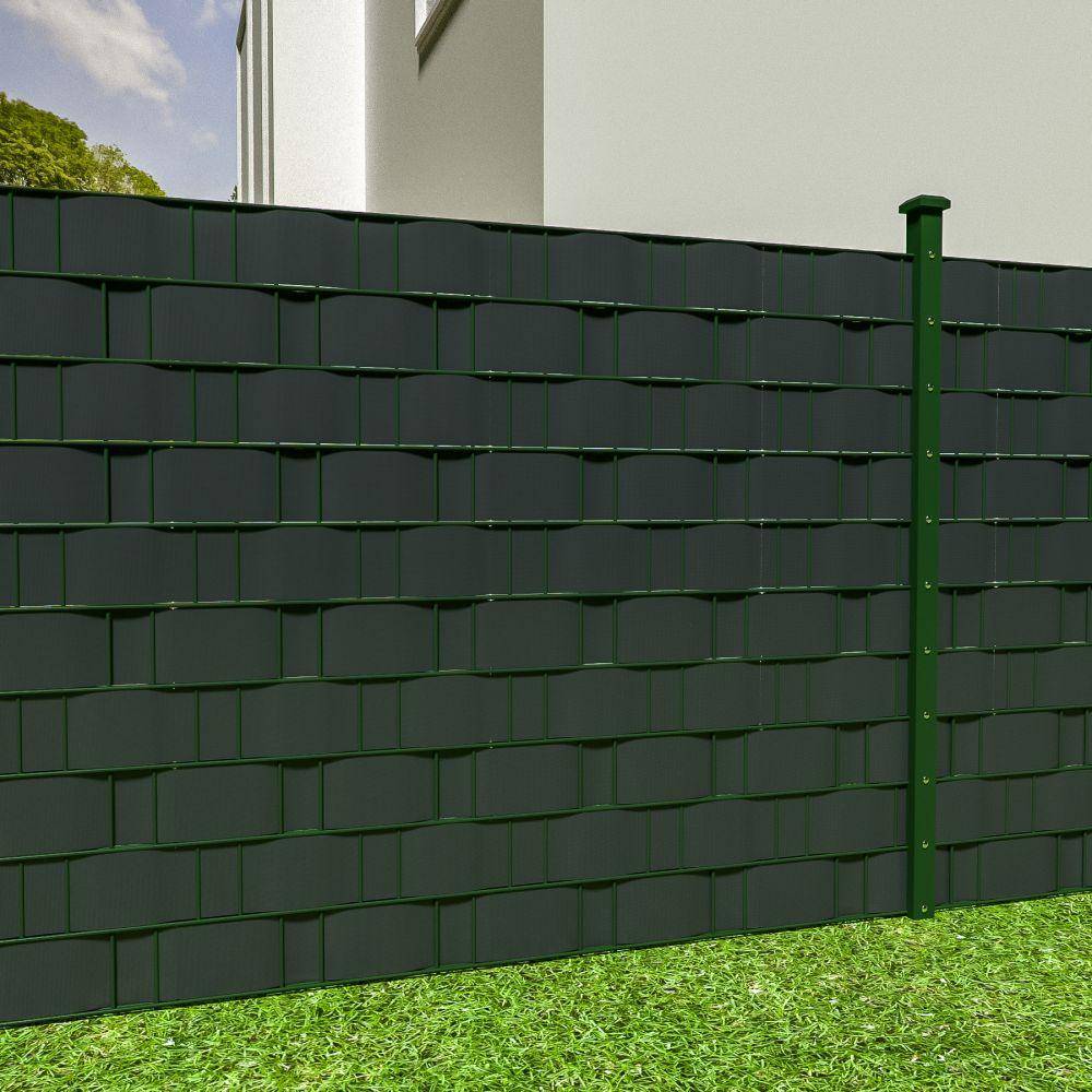 Helloshop26 - Brise vue brise vent film anti regards clôture paravent PVC gris anthracite 70 m - Image 2