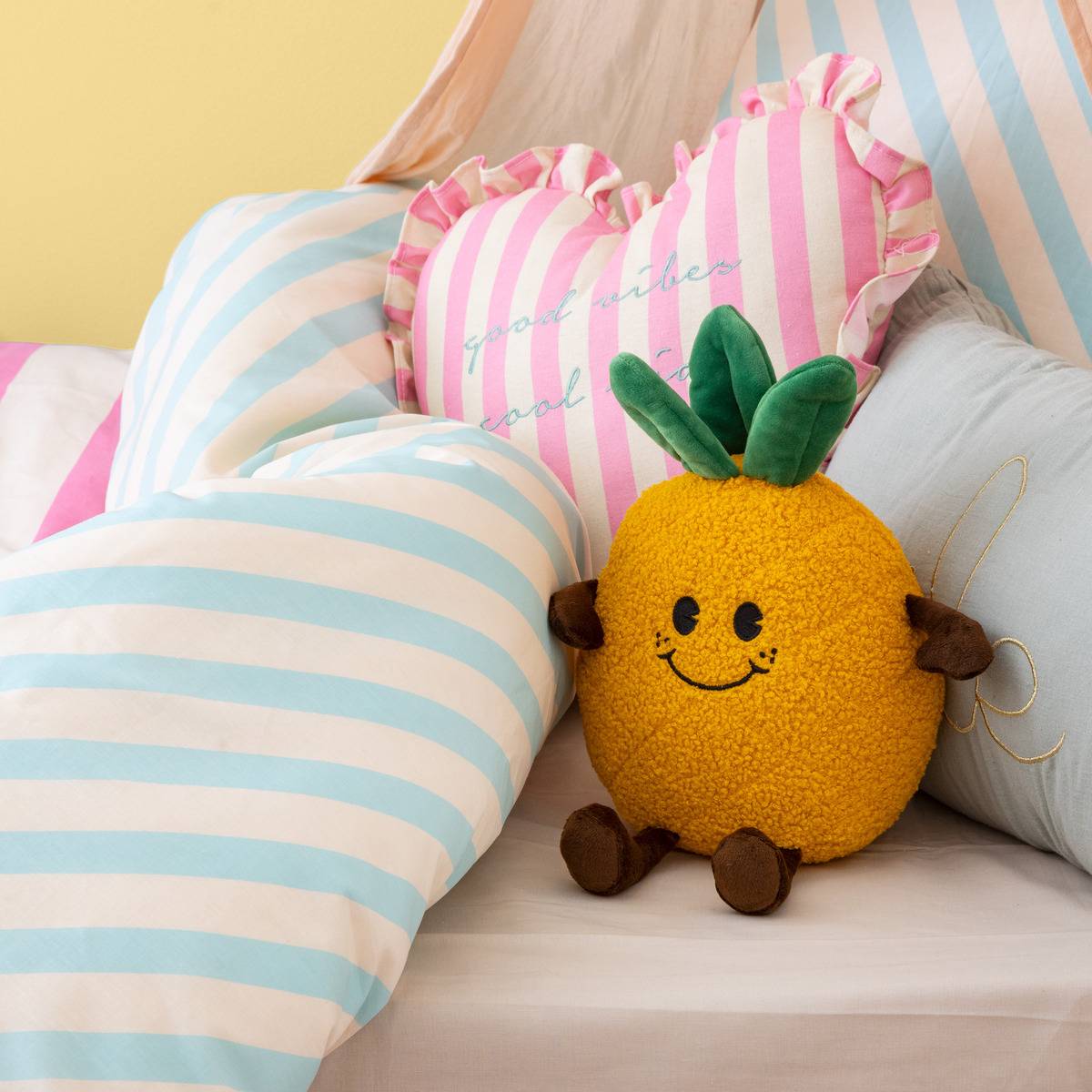 Atmosphera - Peluche ananas "Andreas" orange H26cm - Atmosphera Créateur d'intérieur