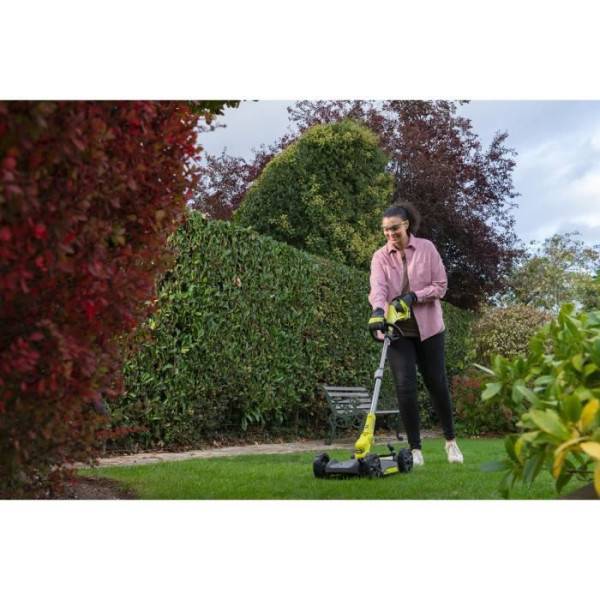 Ryobi - RYOBI - Tondeuse 3-en-1 18V ONE+ - Tondeuse / coupe-bordures / dresse-bord. - coupe 30 cm + batterie 2 Ah & charg. - RY18LMC30A- - Image 5