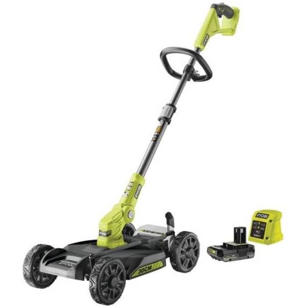 Ryobi - RYOBI - Tondeuse 3-en-1 18V ONE+ - Tondeuse / coupe-bordures / dresse-bord. - coupe 30 cm + batterie 2 Ah & charg. - RY18LMC30A- - Image 1