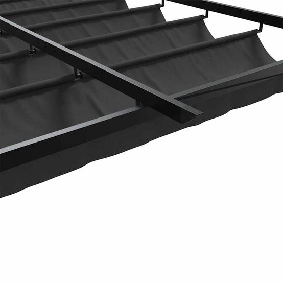 ComfortXL - Pergola Murale Adossée Acier Toit Rétractable 4x3 m Anthracite pour Terrasse - ComfortXL Outdoor Living - Image 7