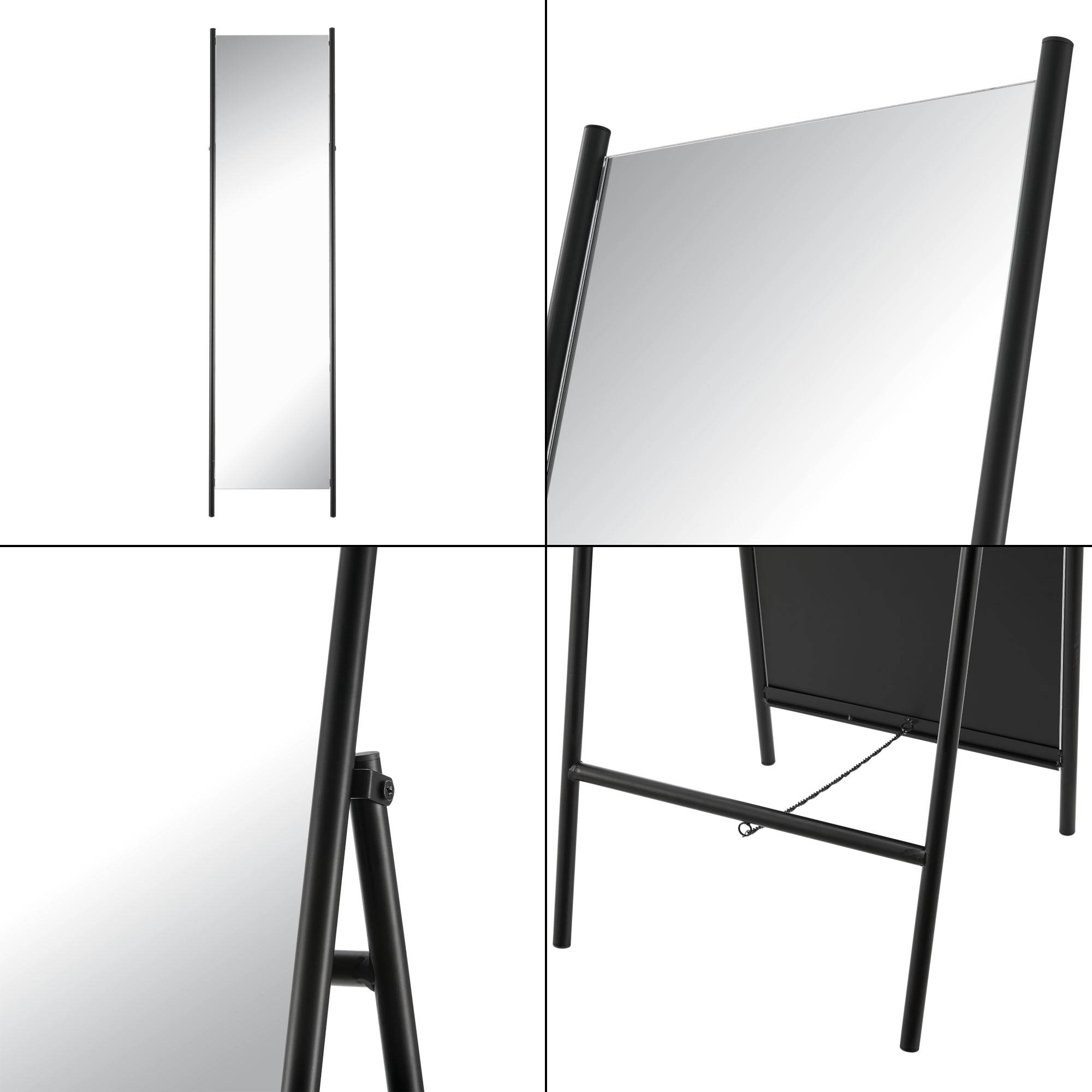 Helloshop26 - Miroir sur pied 160 x 43 x 49 cm noir - Image 6