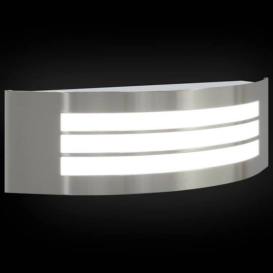 2pcs Appliques murales extérieures - Lampes murales extérieures Argent 32 x 10 x 10 cm g15 - Image 8