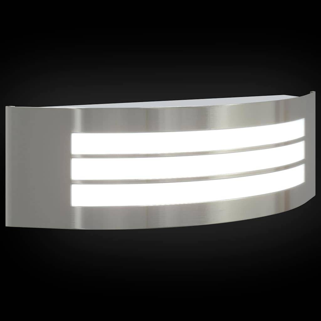 2pcs Appliques murales extérieures - Lampes murales extérieures Argent 32 x 10 x 10 cm g15 - Image 8