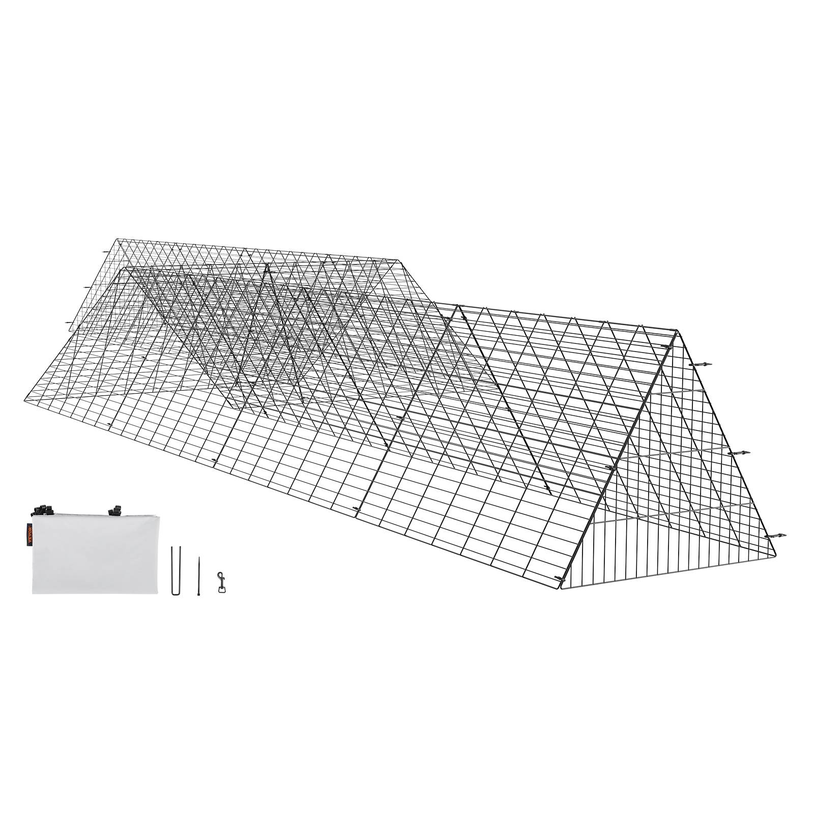 VEVOR Enclos poulailler, 729x200x61,5 cm, tunnels. Portable, pour poulets, canards, lapins. - Image 1