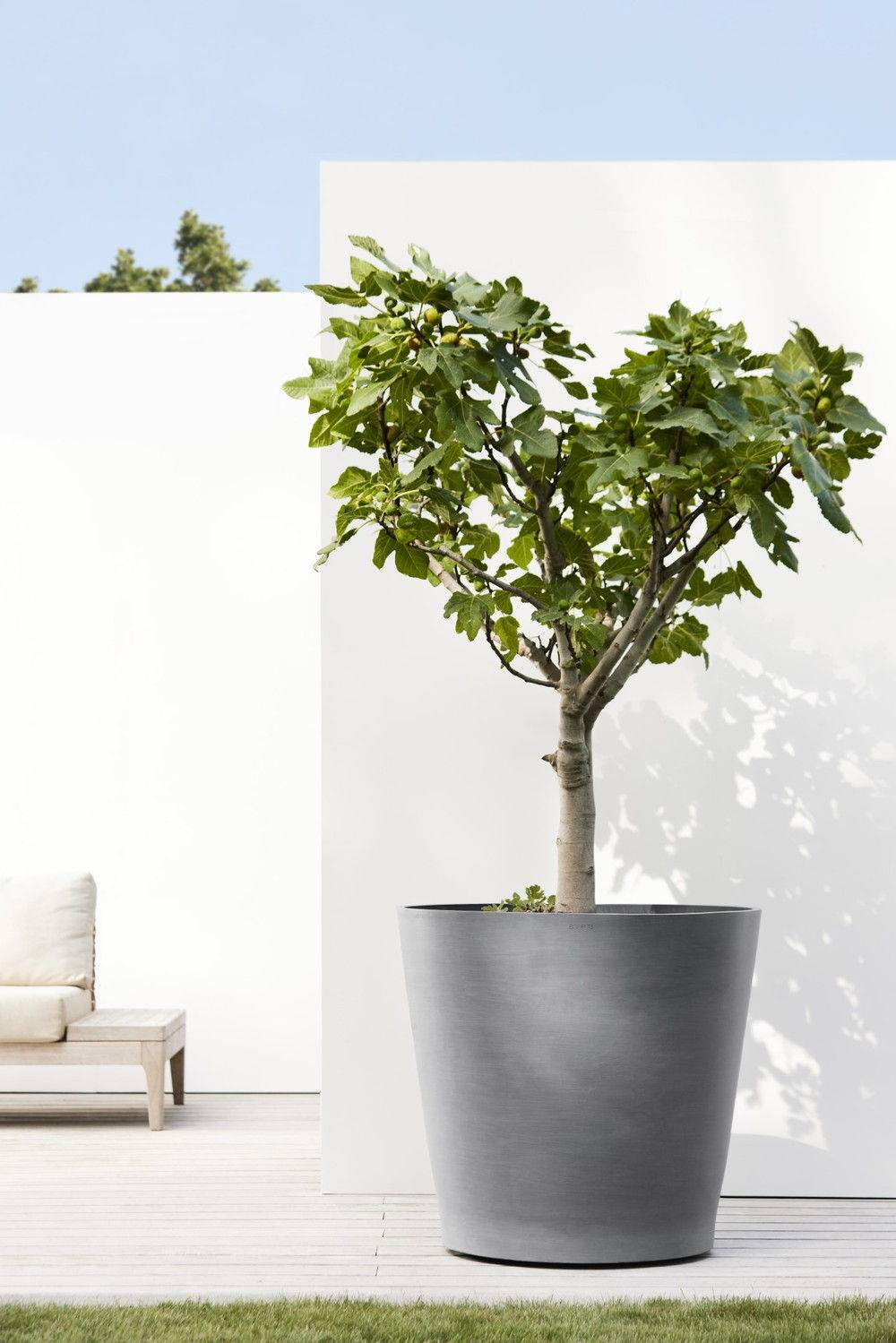 Ecopots - Grand pot sur roues Amsterdam 80 Gris - Ø 80 x H. 75 cm - 300 L ECOPOTS - Image 4