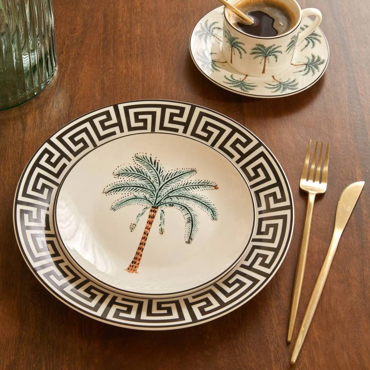 Lot de 6 Assiettes à Dessert "The Palm Resort" 19cm Multicolore - Image 3
