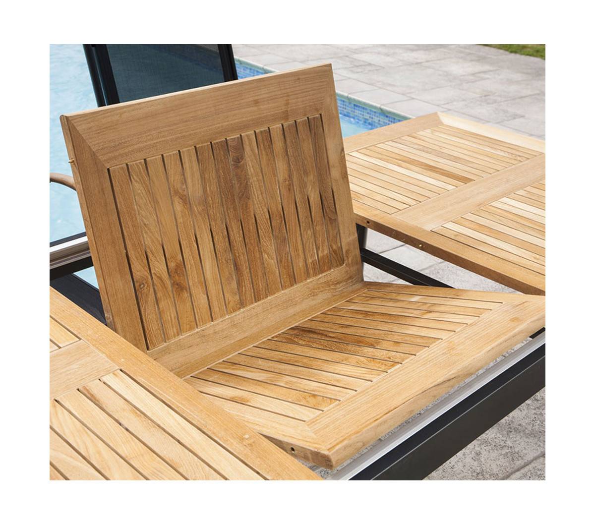 Ozalide - Ensemble table et chaises de jardin - 6 places en Aluminium - CABOURG - Image 2