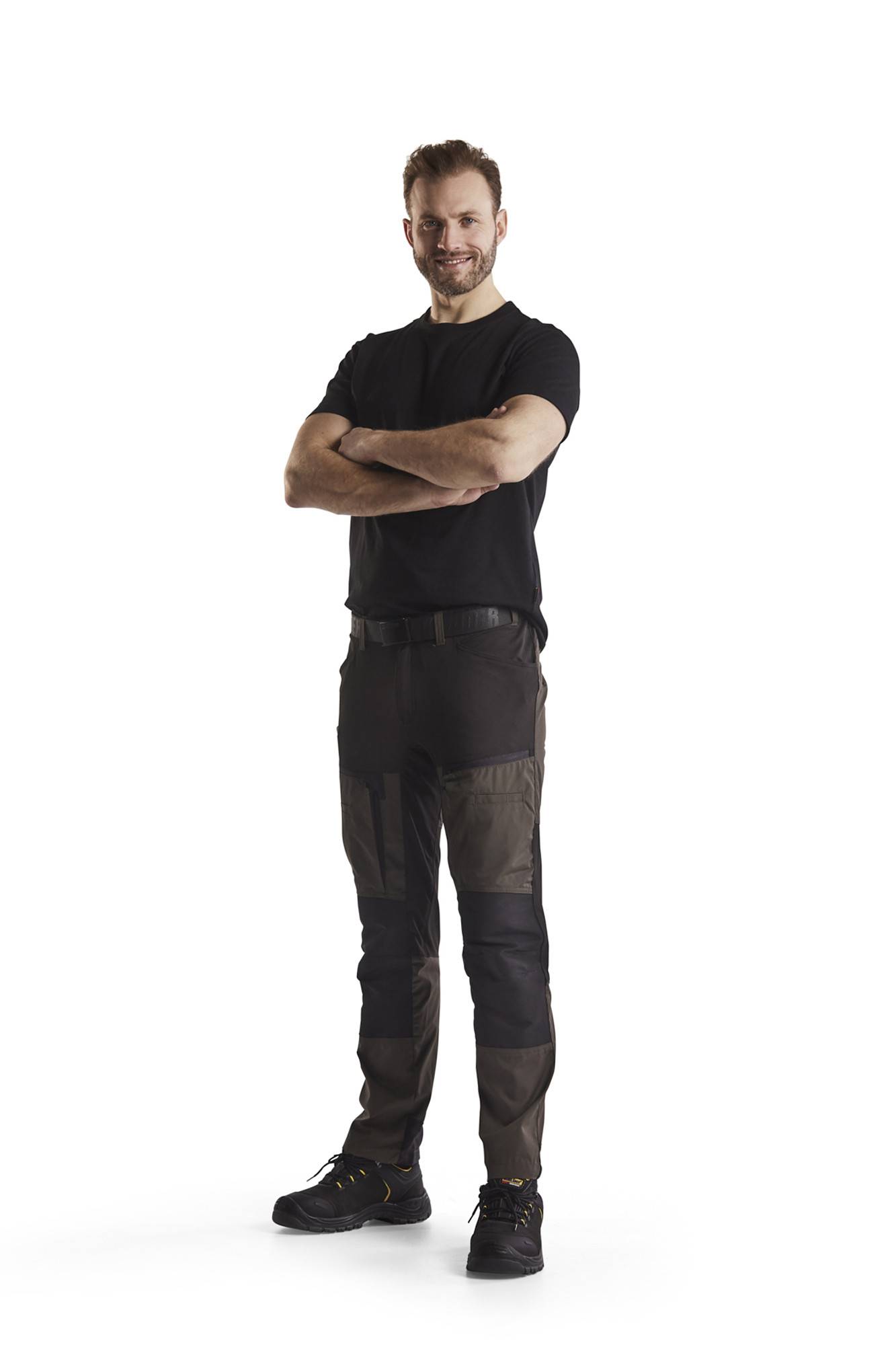 Pantalon maintenance +stretch Vert Kaki/Noir | 145618454599 - Blaklader
