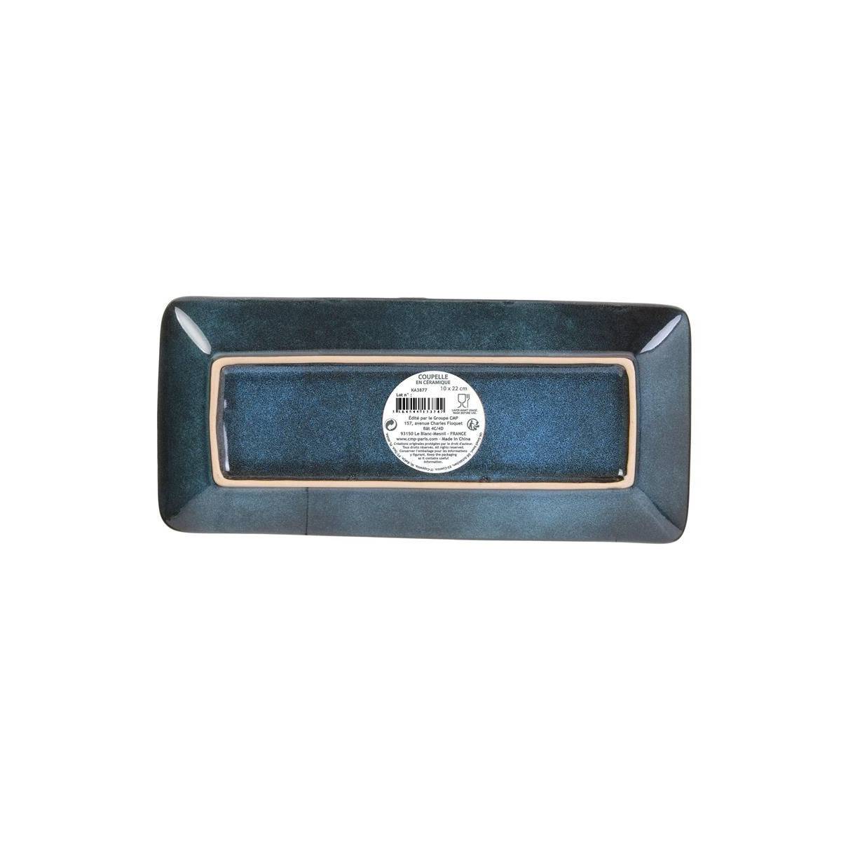 The Home Deco Factory - Coupelle Rectangle "Au Grès du Temps" 22cm Bleu - Image 3